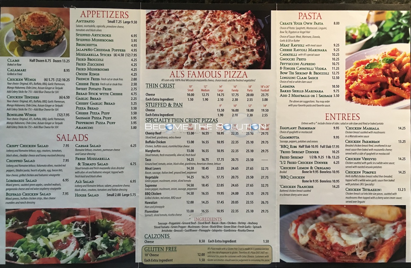 benchmark pizzeria menu