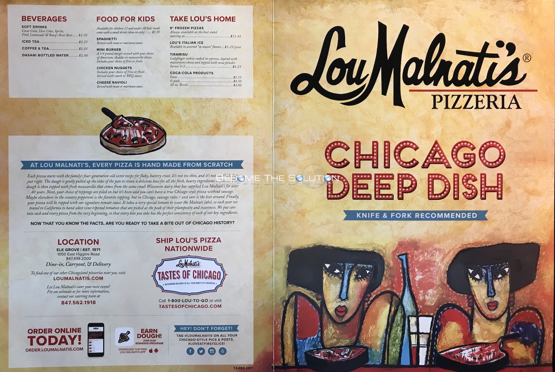 Lou malnatis Chicago Menu 1