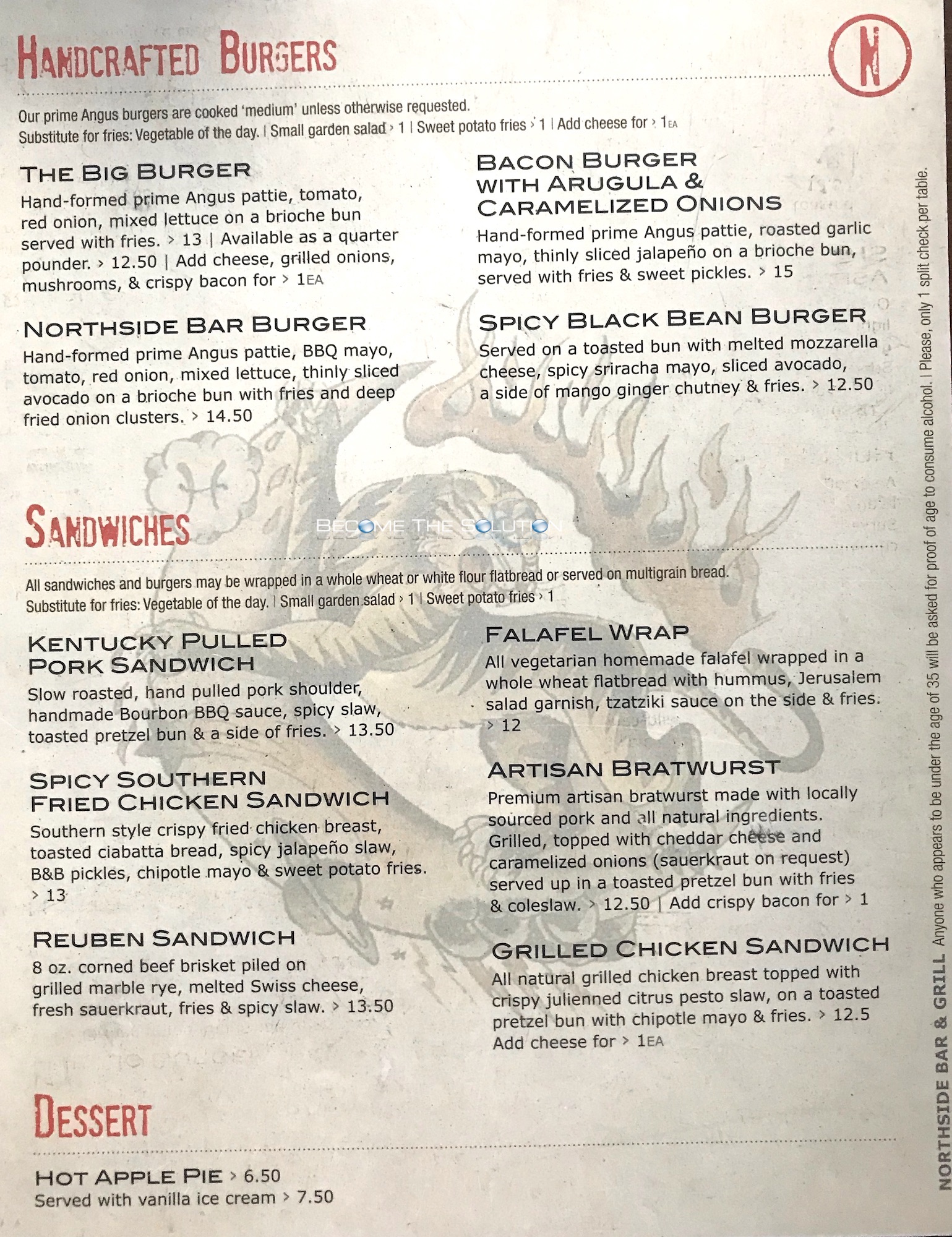 Northside bar and grill chicago menu 1