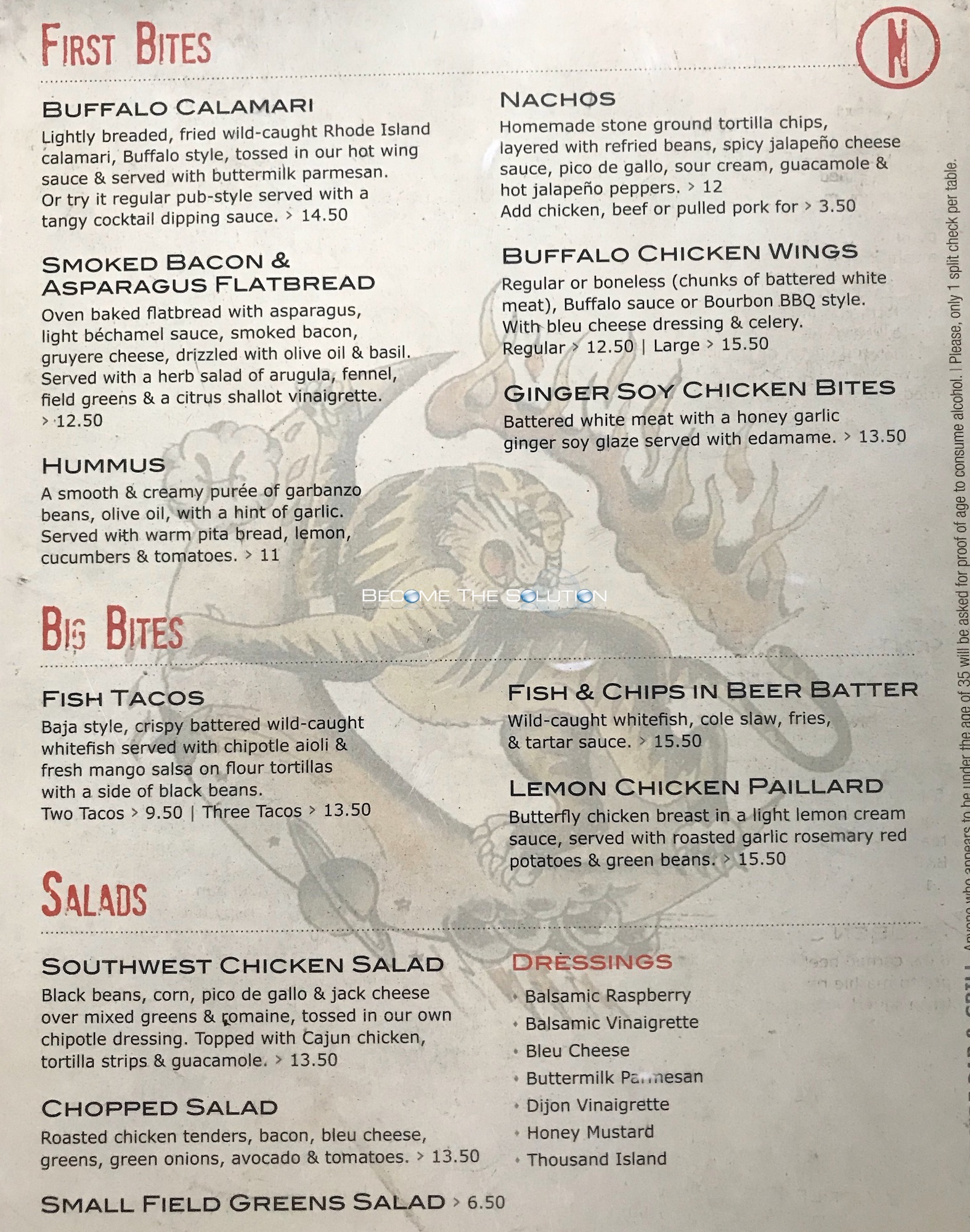 Northside bar and grill chicago menu 2
