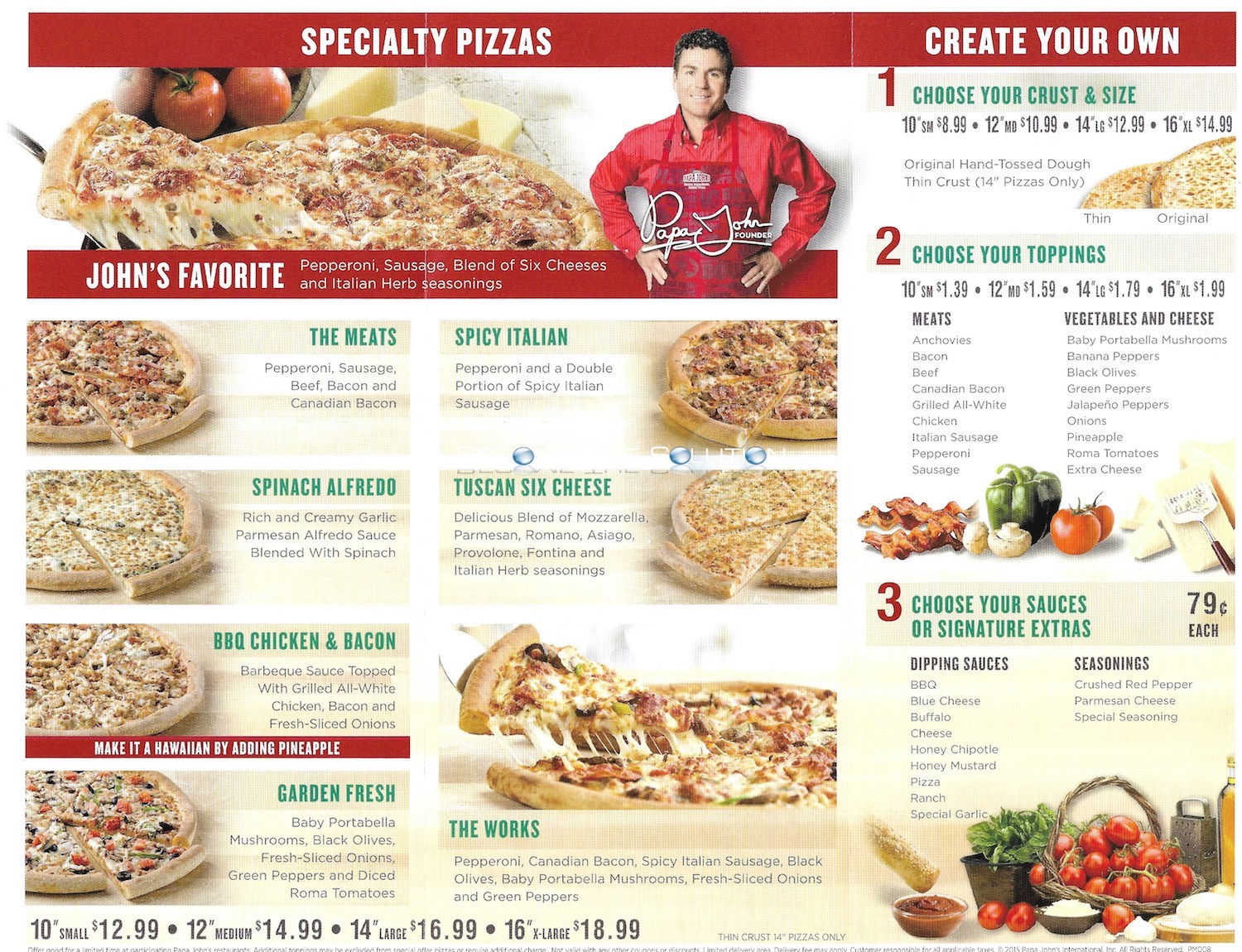 Calaméo - Papa John's Menu