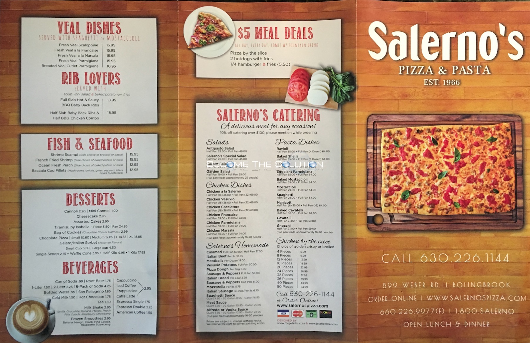 Salerno's Pizza Chicago Menu 1