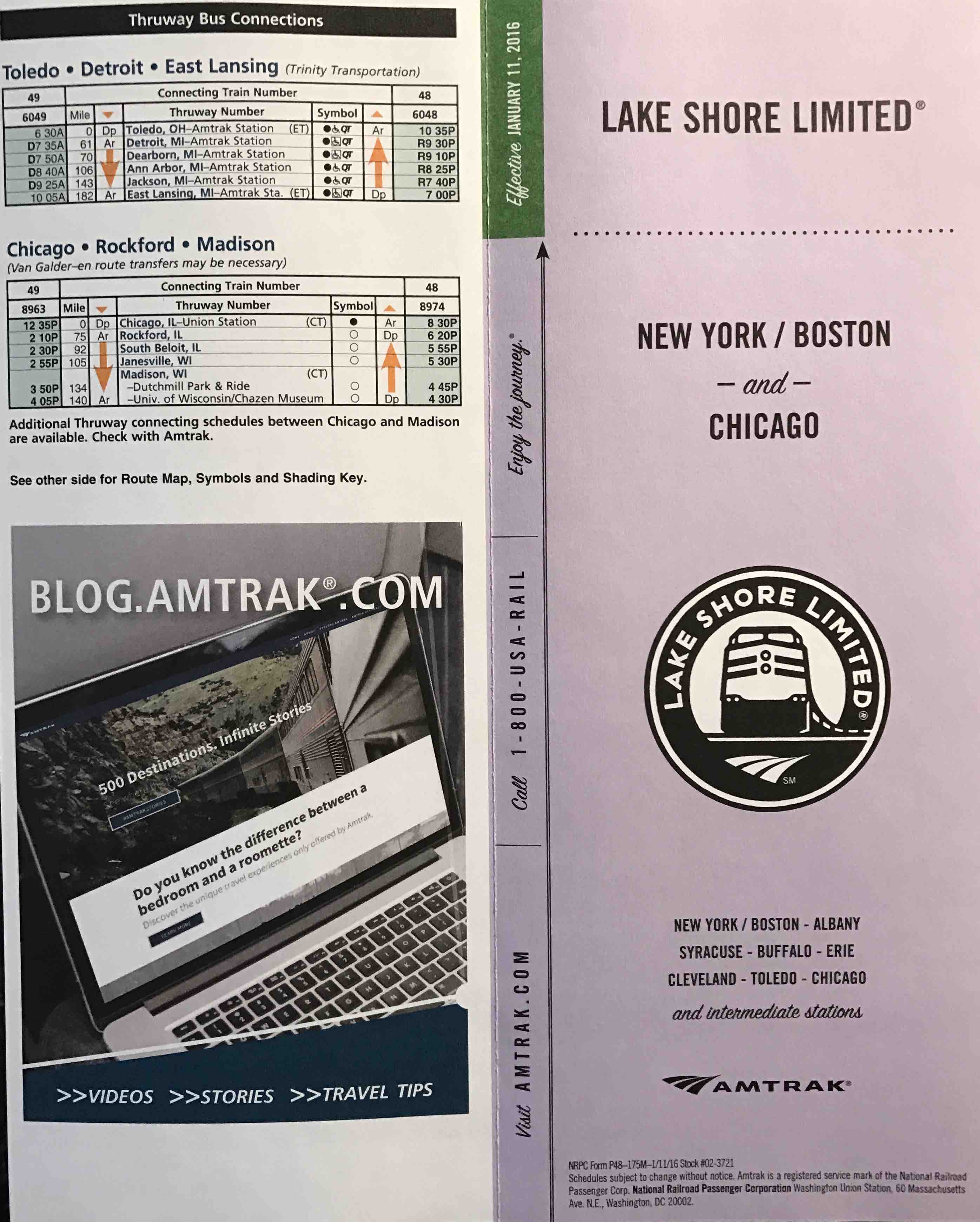 Amtrak lake shore limited schedule 1