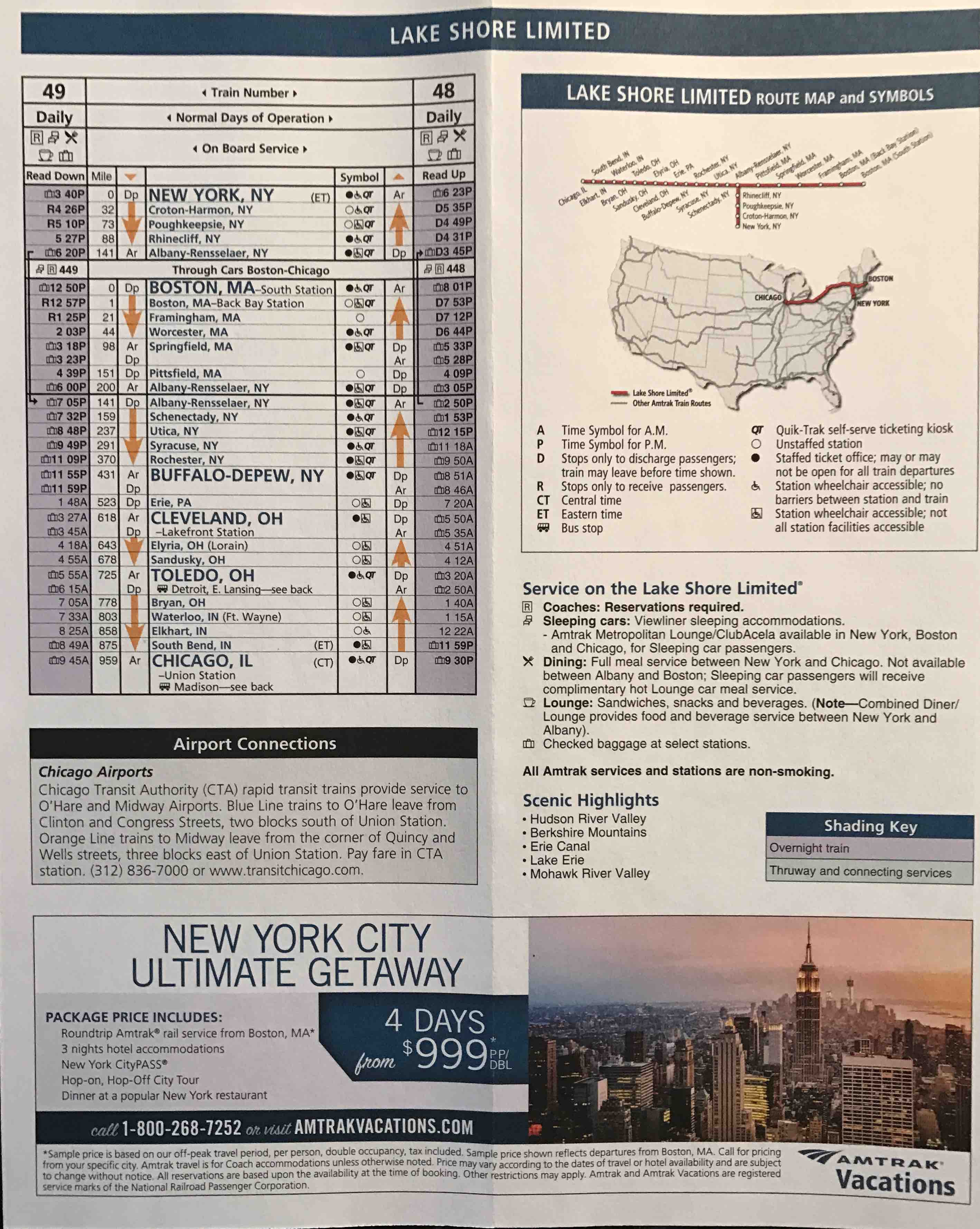 Amtrak lake shore limited schedule 2
