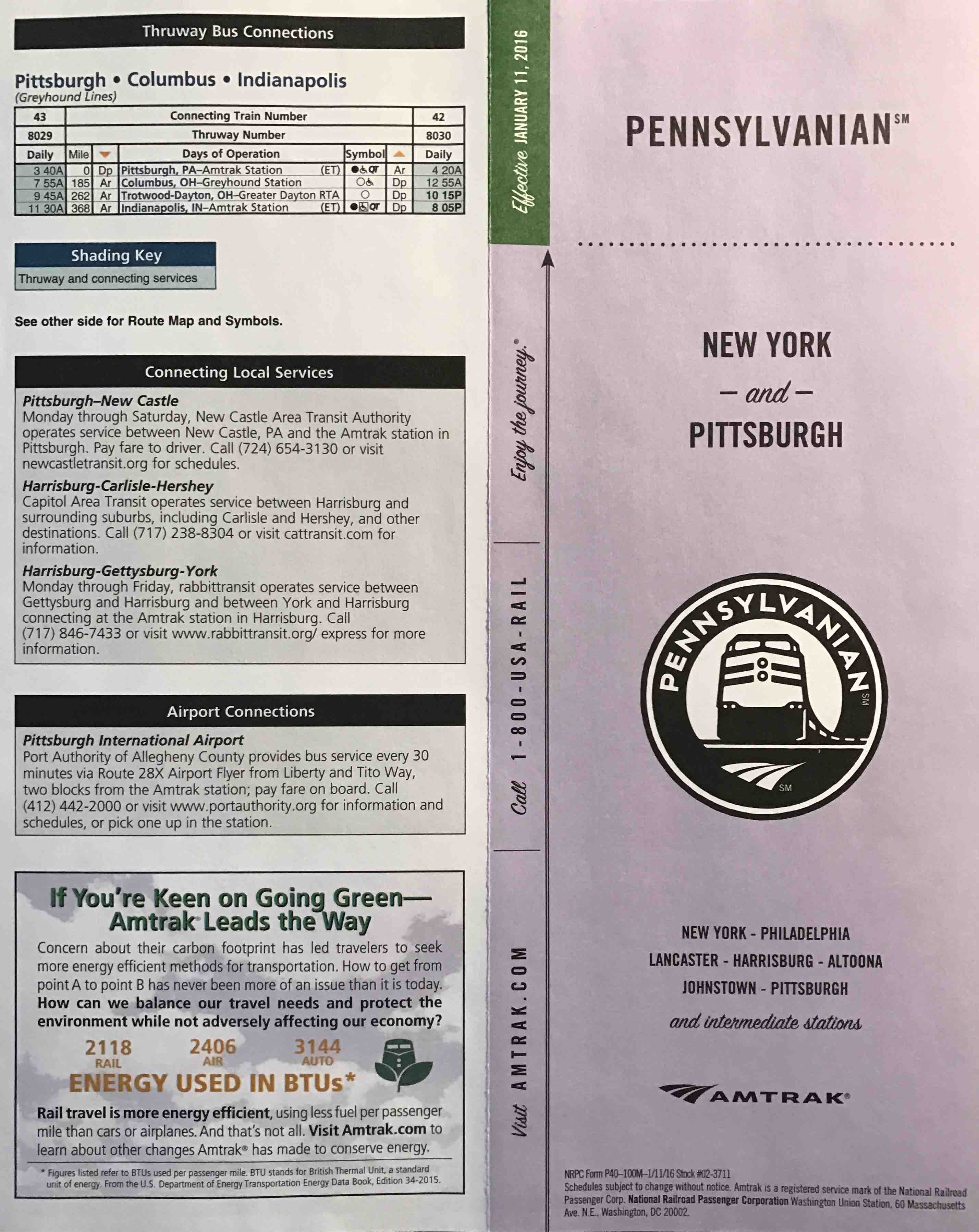 Amtrak pennsylvanian schedule 1