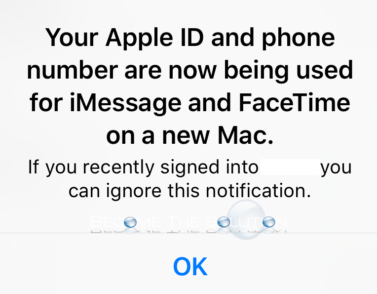 Fix: Your Apple ID and Phone Number are now Being used for iMessage and