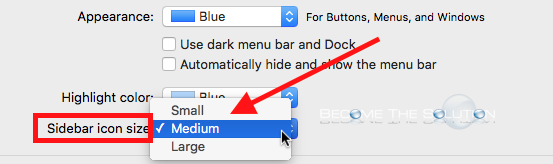Mac change sidebar icon size