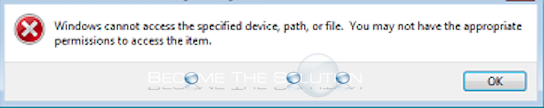 Fix: Windows Cannot Access the Specified Device Path or File You May Not Have Appropriate Permissions
