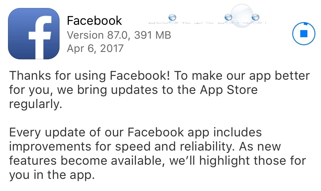 Facebook Update - 87.0 April 06 2017