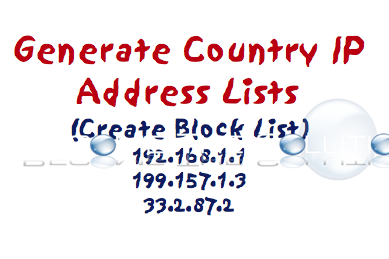 Generate Country IP Address Lists Blocks