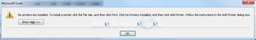 Fix: No Printers are Installed. To Install a Printer Click the File Tab then Click Print - Windows