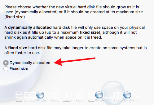 Virtualbox mac hard disk dynamically allocated