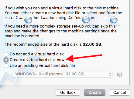 Virtualbox mac hard disk size