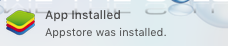 Bluestacks notification appstore was installed