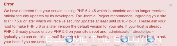 Disable Joomla 3 PHP System Error Notification Messages