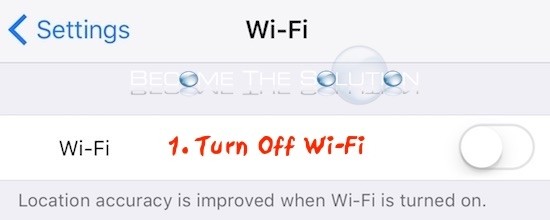 iPhone wireless off