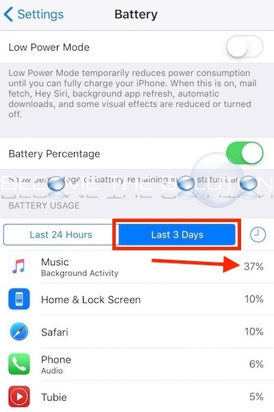 iPhone battery life 3 days