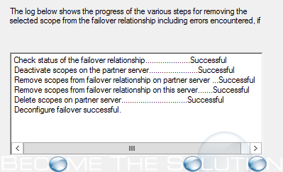 DHCP windows deconfigure failover