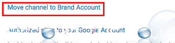 Youtube move to brand account