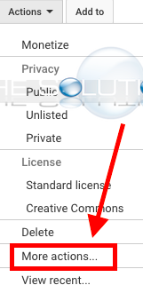 Youtube more actions
