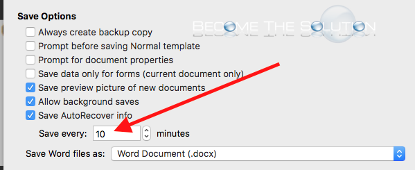 how to make a document auto save mac