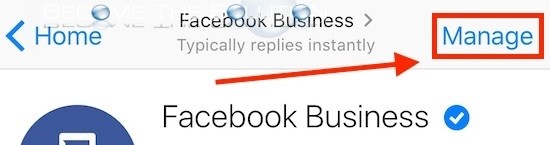 Facebook business message manage