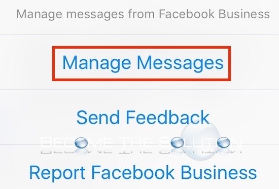 Facebook messenger manage messages