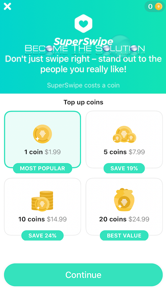 Bumble app coins