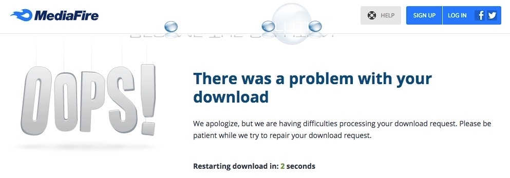 MediaFire Oops! There Was a Problem with Your Download