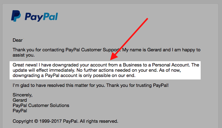 Paypal customer solutions email