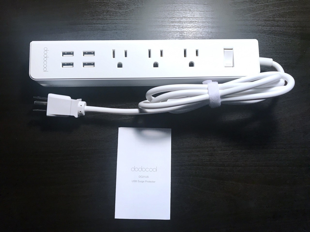 Review Best USB Power Strip Dodocool 4 USB Port and 3 AC Outlets
