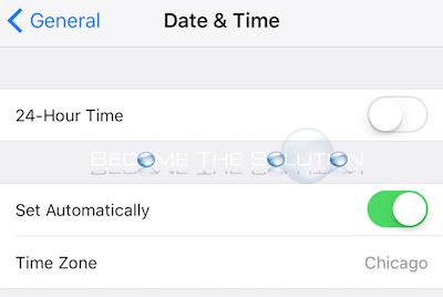 iPhone safari date and time