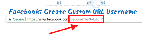 Create Custom Facebook URL for Page