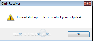 citrix reciver cant log in