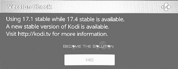 Using 17.1 Stable While 17.4 Stable is Available Kodi Auto Update