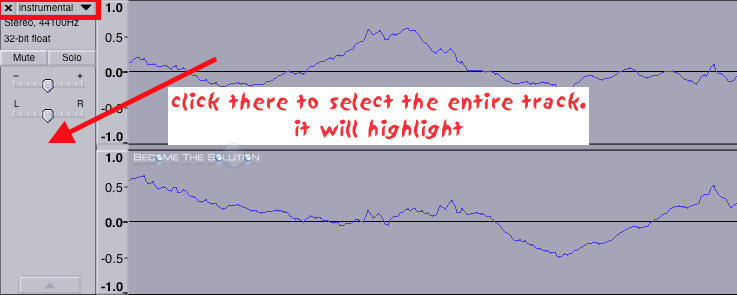 Audacity highlight track