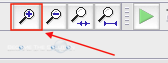 Audacity magnifying glass
