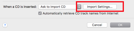 ITunes convert settings