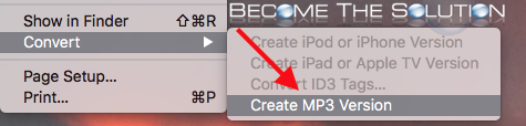 Itunes create mp3 version convert