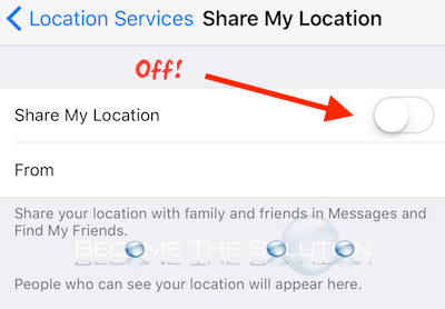 iPhone How to Turn Off and Disable Share My Location - iMessage