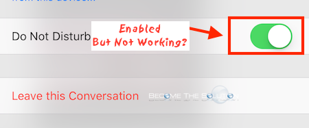 Why: iMessage Do Not Disturb Not Working – iPhone Group Text Message