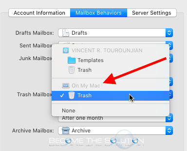 Mac mail trash on mac preferences