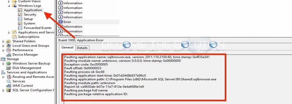 Fix: Faulting Application Name: sqlbrowser.exe