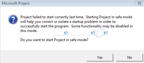 Fix: Project Failed to Start Correctly Last Time.
