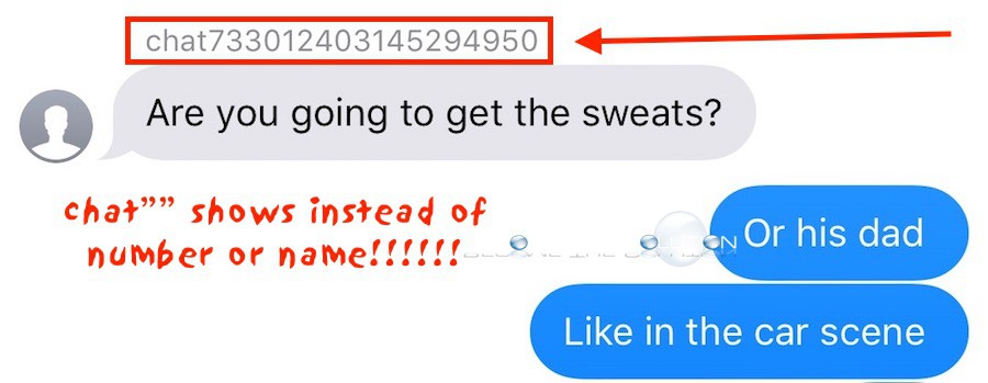 iMessage Only Showing “chat” and Numbers Instead of Name – iOS
