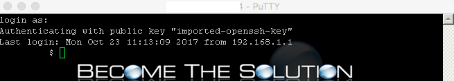 Putty ssh key login mac successful