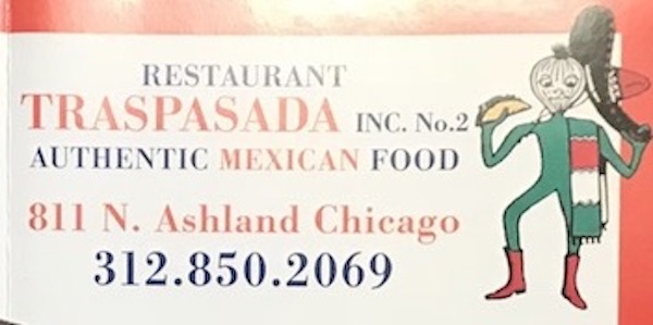 Traspasada Restaurant Menu Chicago