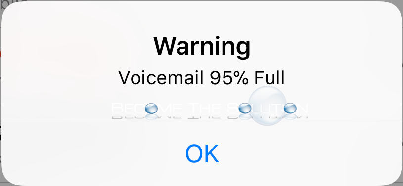 Why: Warning Voicemail Full – iPhone