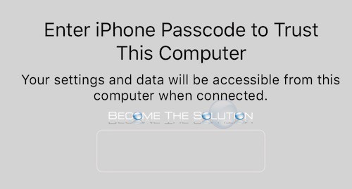 Enter iphone passcode to trust this computer