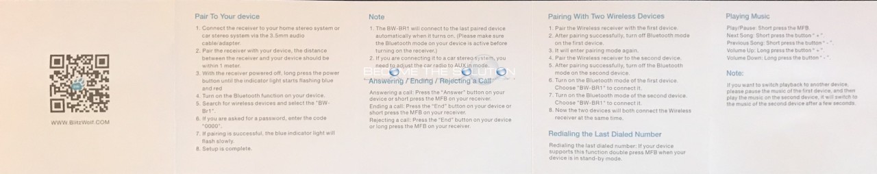 Blitzwolf bw-br1 bluetooth manual 2